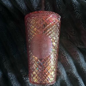 Starbucks 2021 Winter Holiday Rose Gold Jeweled Grande Cup